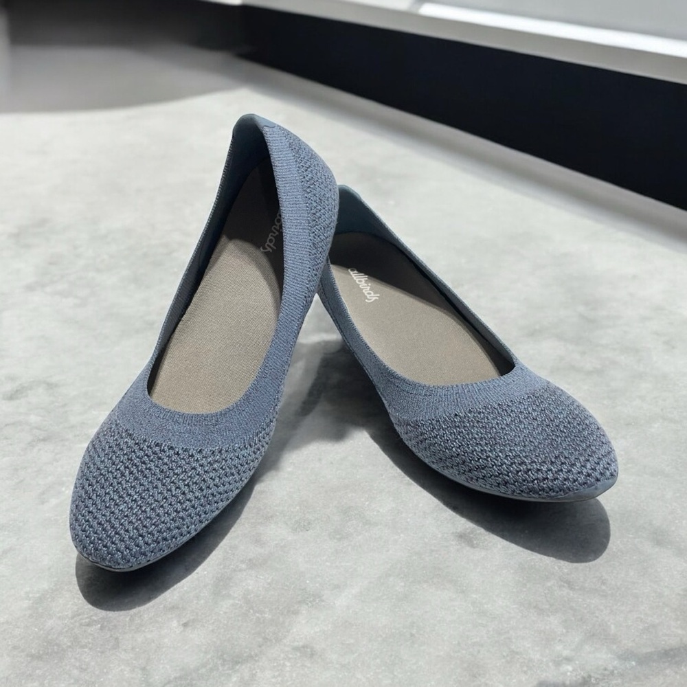 Allbirds Navy Tree Breezer Kauri Marine Blue Ballet Flats Women's Size 8.5